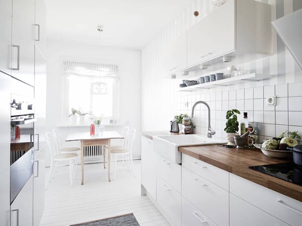 5 Simple Ways to Make Your Small Kitchen Feel Bigger - Stick to Light Colours